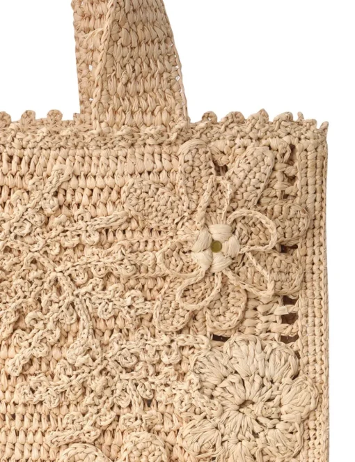Floral Raffia Tote