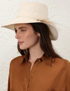Glazed Straw Collapsible Hat