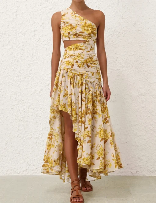 Golden Asymmetric Dress