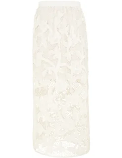 Golden Crochet Lace Skirt