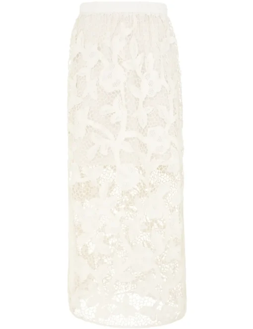 Golden Crochet Lace Skirt