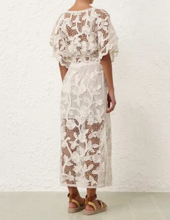 Golden Crochet Lace Skirt