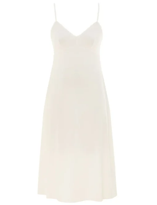 Golden Embroidered Midi Dress
