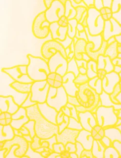 Golden Embroidered Midi Dress