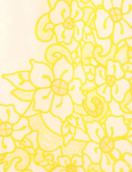 Golden Embroidered Midi Dress