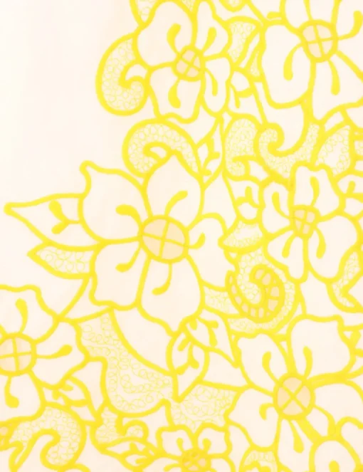 Golden Embroidered Midi Dress