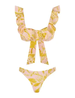 Golden Frill Neck Bikini