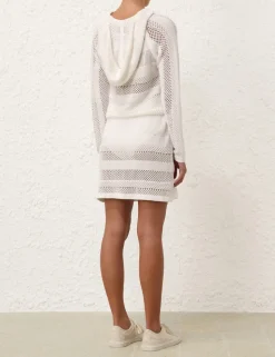 Golden Hooded Mini Dress