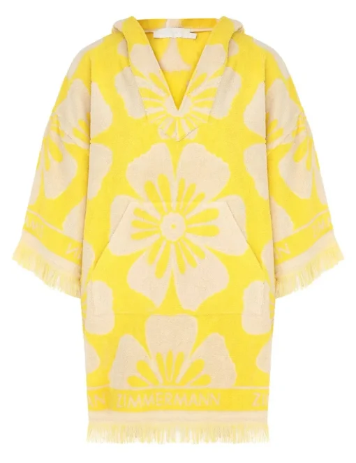 Golden Hooded Towel Mini Dress