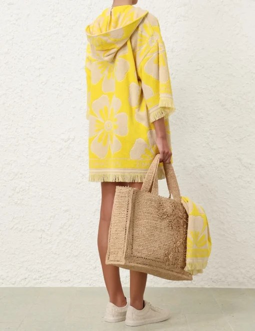Golden Hooded Towel Mini Dress