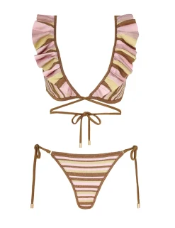 Golden Knit Wrap Bikini