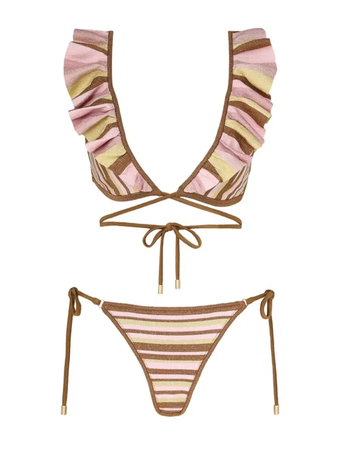 Golden Knit Wrap Bikini