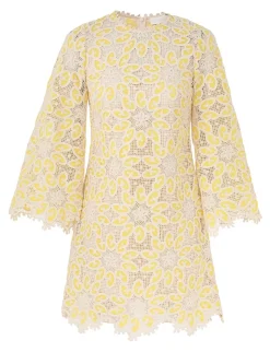 Golden Lace Mini Dress