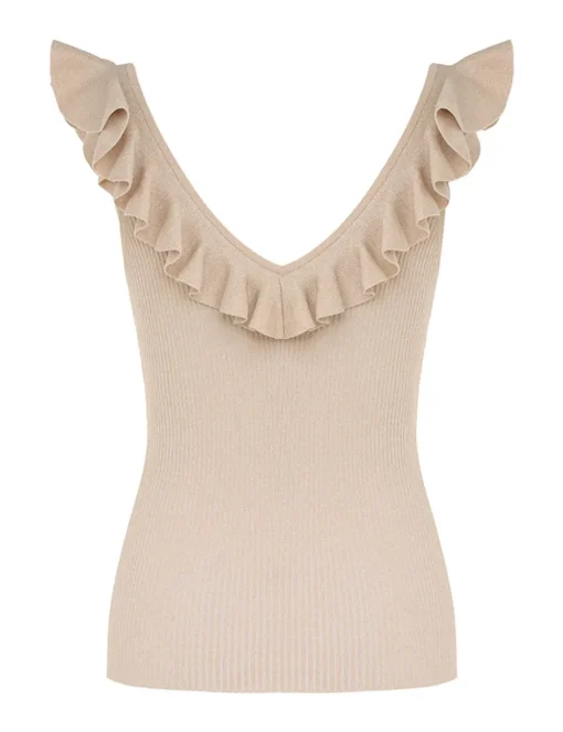 Halliday Frill V-Neck Top