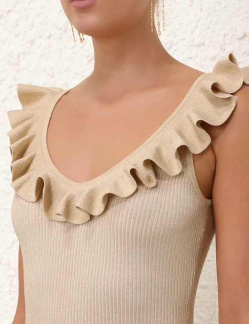 Halliday Frill V-Neck Top