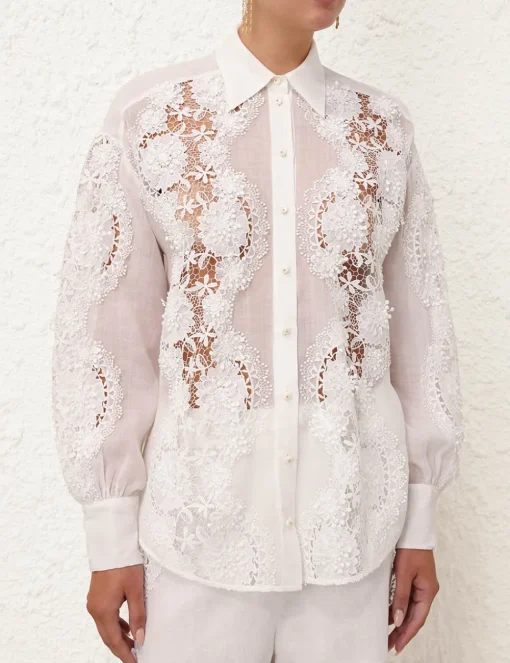 Halliday Lace Flower Shirt
