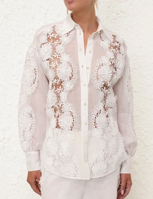 Halliday Lace Flower Shirt