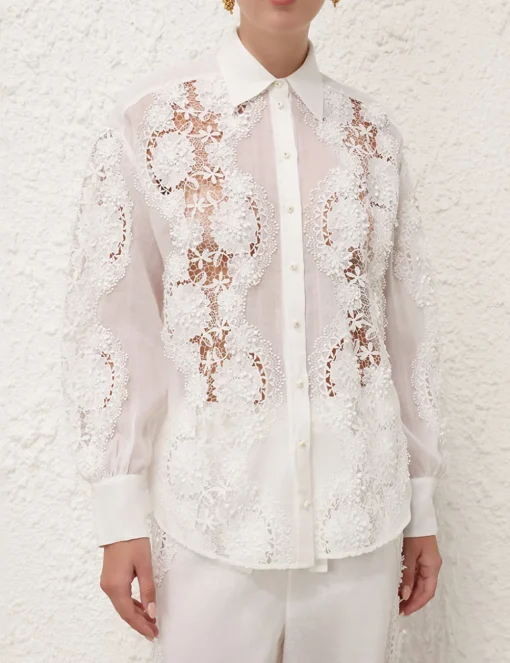 Halliday Lace Flower Shirt