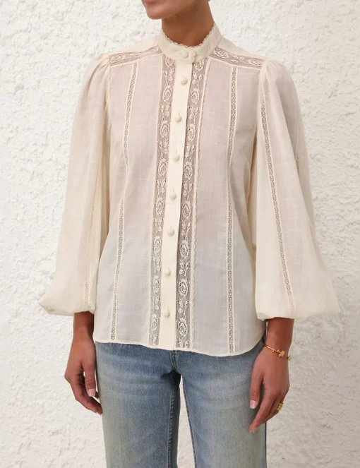 Halliday Lace Trim Shirt