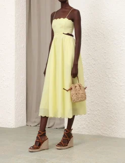 Halliday Scallop Midi Dress