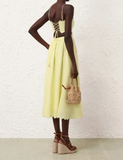 Halliday Scallop Midi Dress