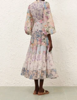 Halliday Tiered Midi Dress