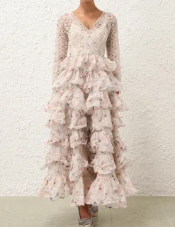 Halliday Tiered Ruffle Gown