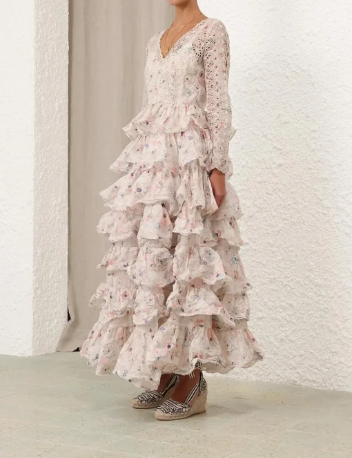 Halliday Tiered Ruffle Gown