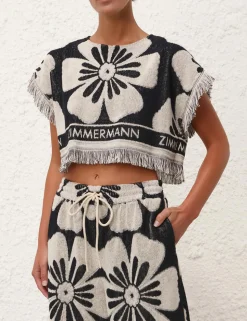 Halliday Towelling Crop Top