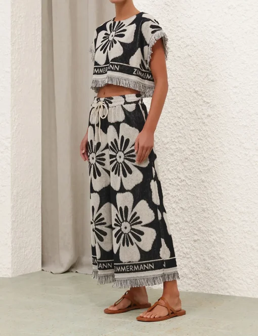 Halliday Towelling Crop Top