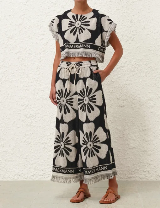 Halliday Towelling Crop Top