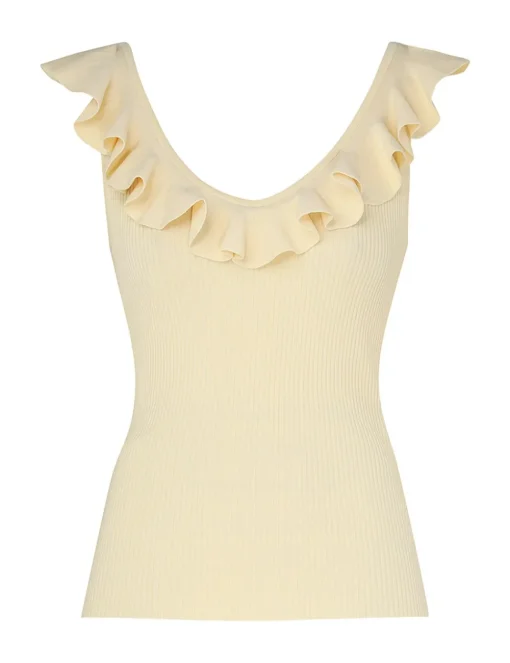 Halliday V-Neck Frill Tank