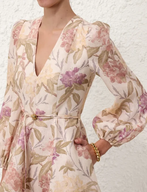 Illustration Belted Flip Dress
