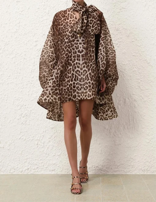 Illustration Billow Mini Dress