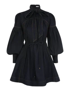 Illustration Denim Dress