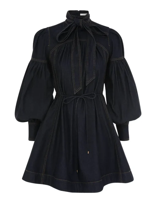 Illustration Denim Dress