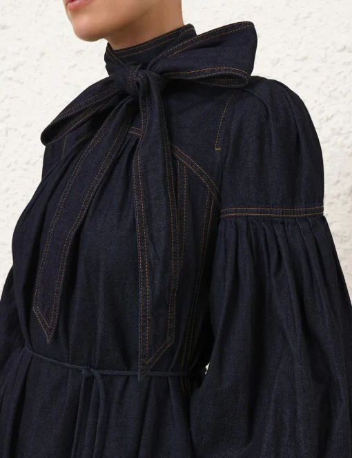 Illustration Denim Dress