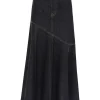Illustration Denim Midi Skirt