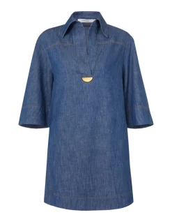 Illustration Denim Tunic Dress