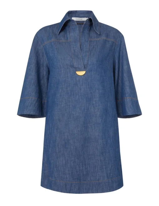 Illustration Denim Tunic Dress