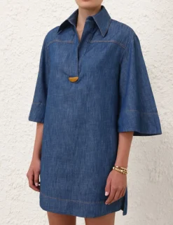Illustration Denim Tunic Dress