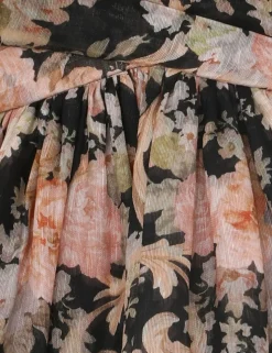 Illustration Draped Mini Dress