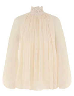 Illustration Lace Edge Blouse