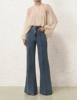 Illustration Lace Edge Blouse