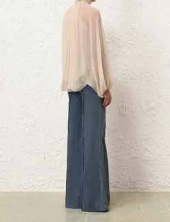 Illustration Lace Edge Blouse