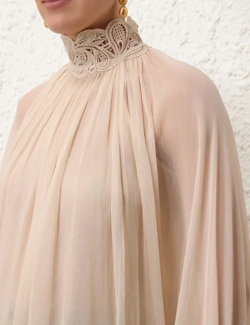 Illustration Lace Edge Blouse