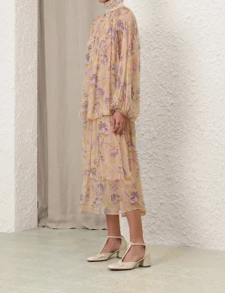 Illustration Lace Edge Dress