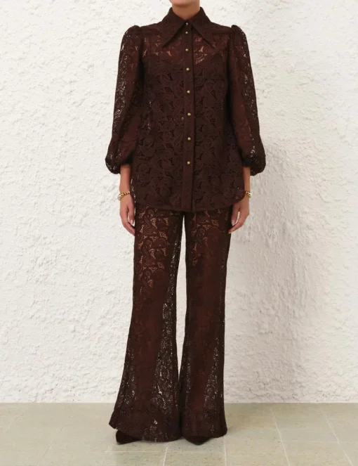 Illustration Lace Flare Pant