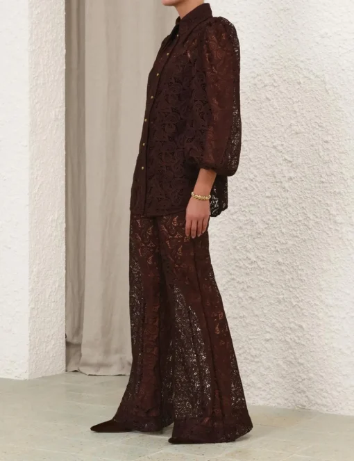 Illustration Lace Flare Pant