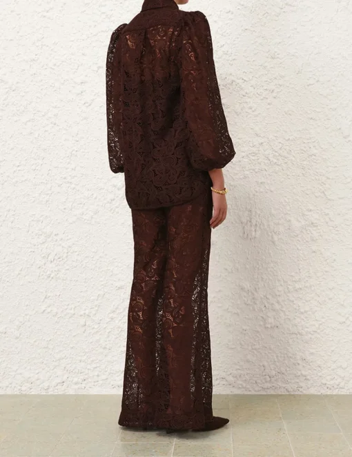 Illustration Lace Flare Pant